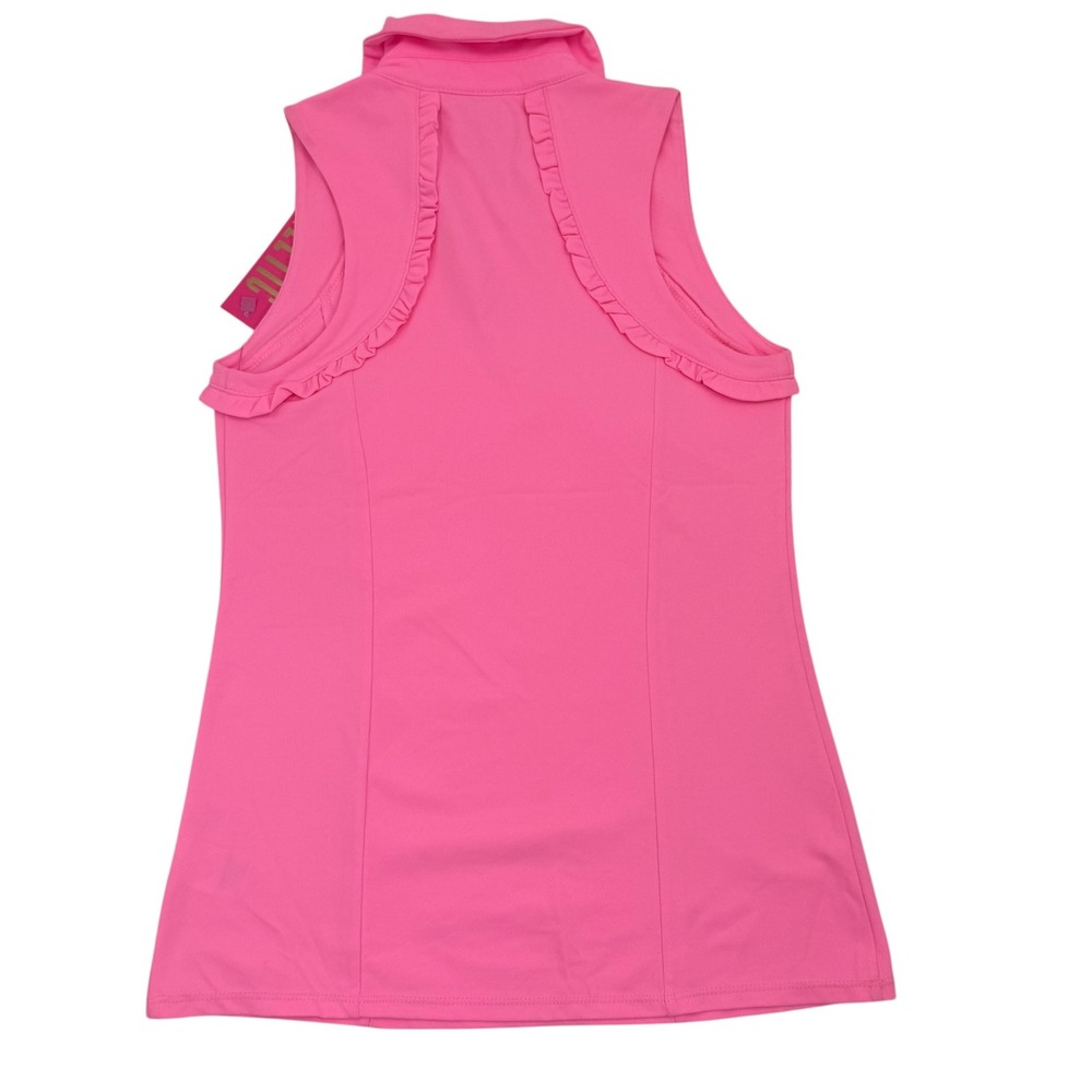 Lilly Pulitzer UPF 50+ Athletic Martina Polo Top Ruffle Trim Sleeveless XXS - Picture 2 of 8